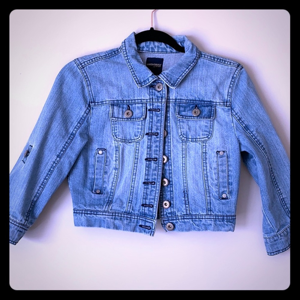 Cropped jean jacket